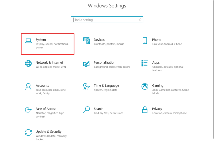 Параметры Windows — раздел Система