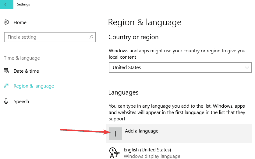 Добавление языка