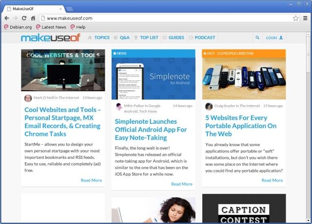 Интерфейс Chromium на Raspberry Pi