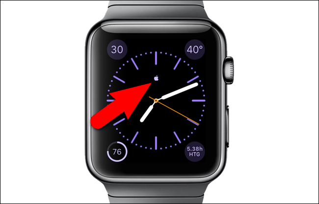 Логотип Apple на циферблате Apple Watch