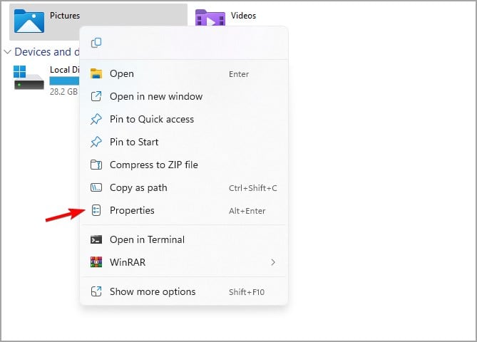 Контекстное меню в проводнике Windows с опцией
