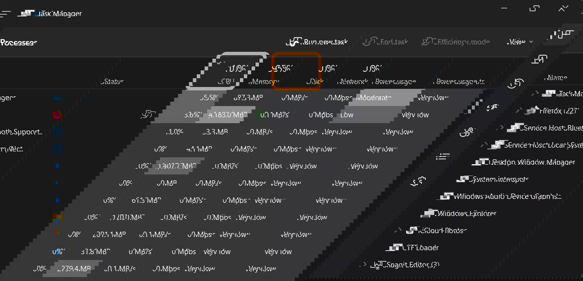 Нажатие на сортировку по 