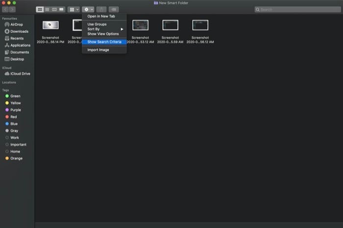 edit a smart folder