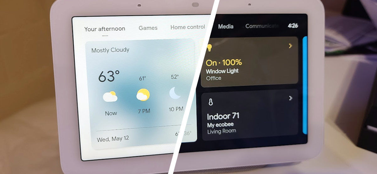 Включить тёмную тему на Google Nest Hub