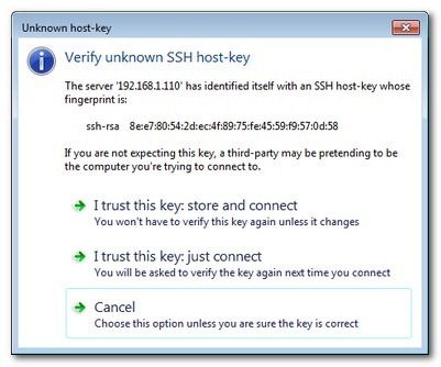 Подтверждение SSH-ключа при первом подключении