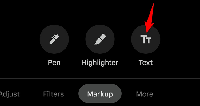 Выберите опцию Текст.