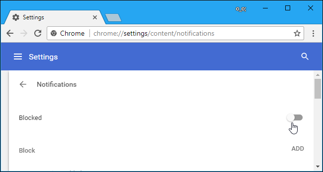Управление разрешениями уведомлений в Chrome