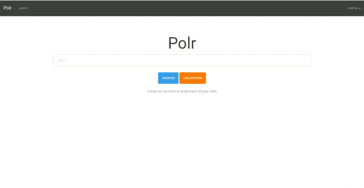 Панель управления Polr