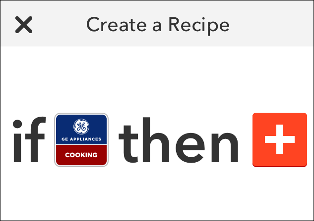 Канал GE Appliances Cooking в IFTTT
