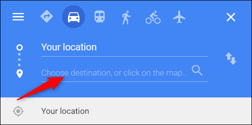 Поле ввода направления и кнопка 