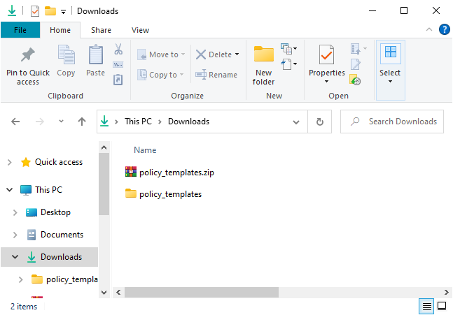 Распакованные шаблоны политик Google Chrome на ПК
