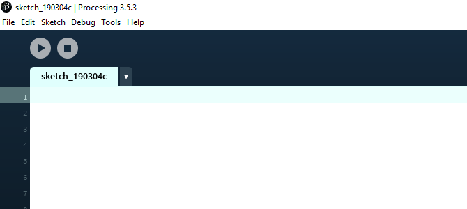 пустой скетч Processing