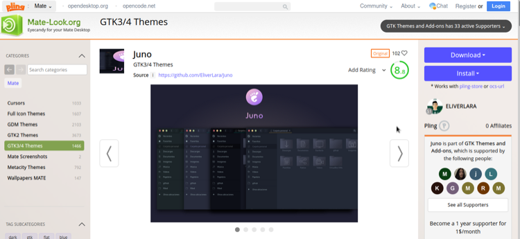 загрузка темы из магазина