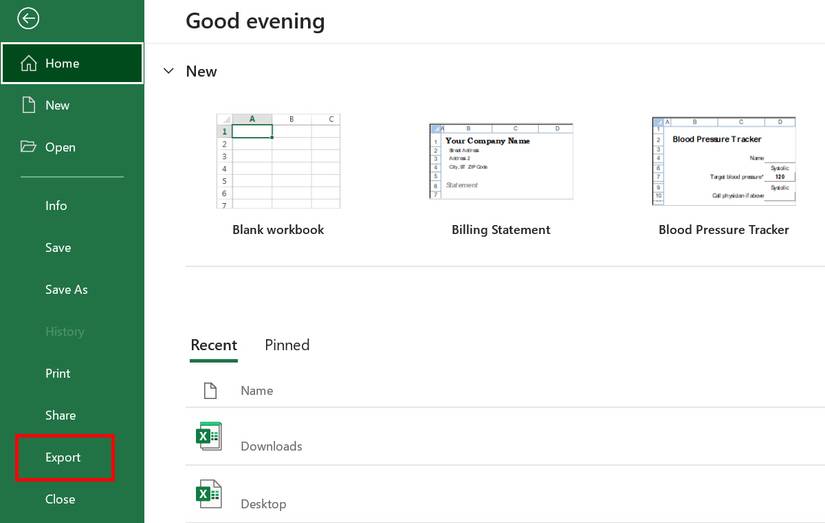 Параметры файла в Microsoft Excel