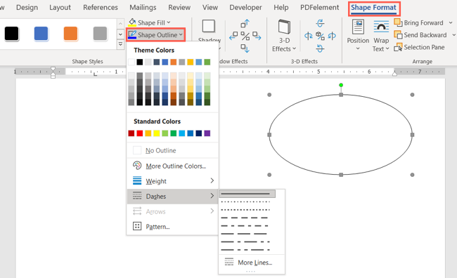 Параметры контура фигуры