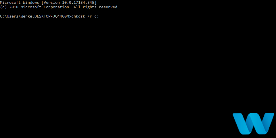 Скриншот проверки диска и восстановления загрузки
