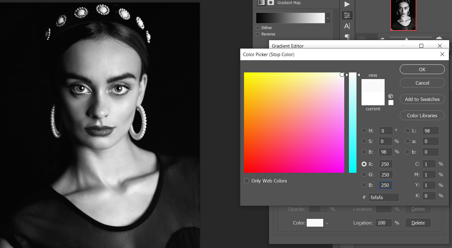Выбор цвета: чуть не абсолютно белый