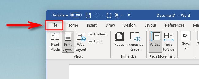 В Word для Windows нажмите вкладку