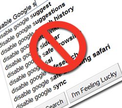Отключить Google Suggest, Instant и Preview