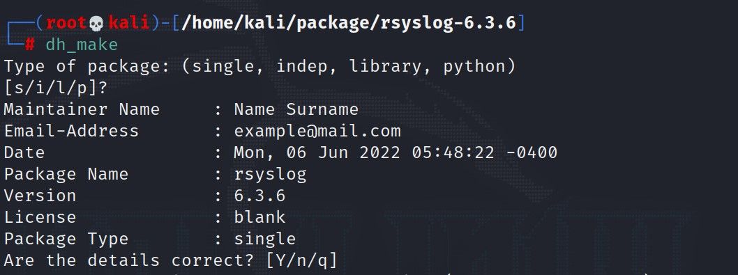 rsylog-dh-make-usage