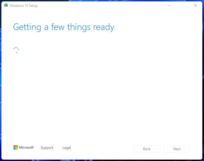 2 - Wait for Media Creation Tool To Load