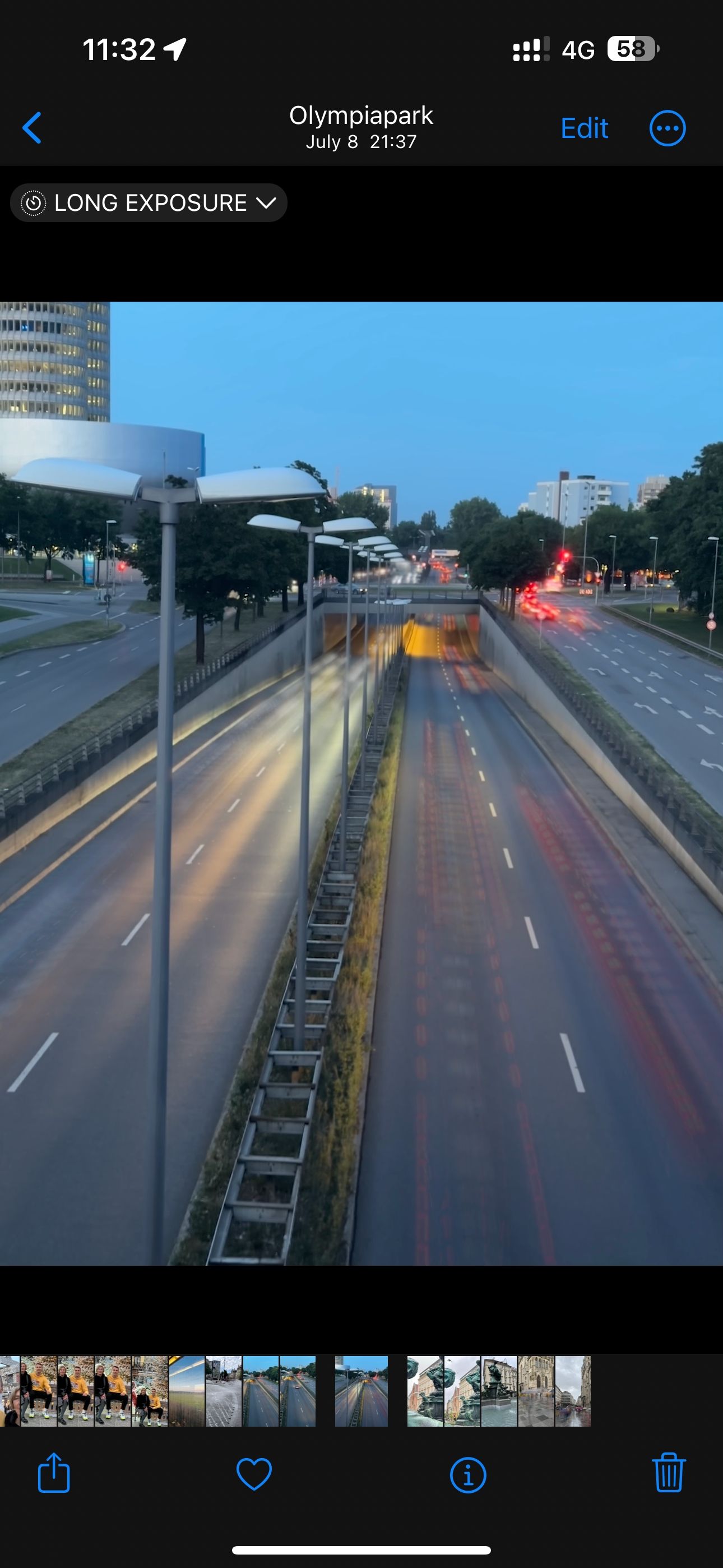 Результат применения Длинной выдержки к Live Photo