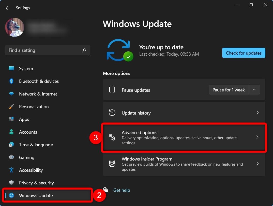 Дополнительные параметры обновления Windows