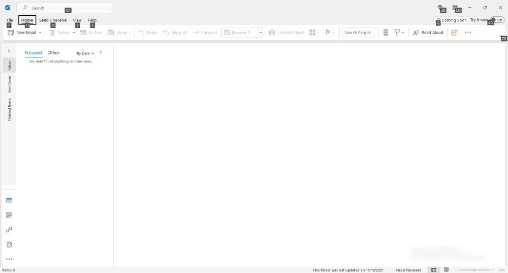 KeyTips в Microsoft Outlook — подсказки главной вкладки