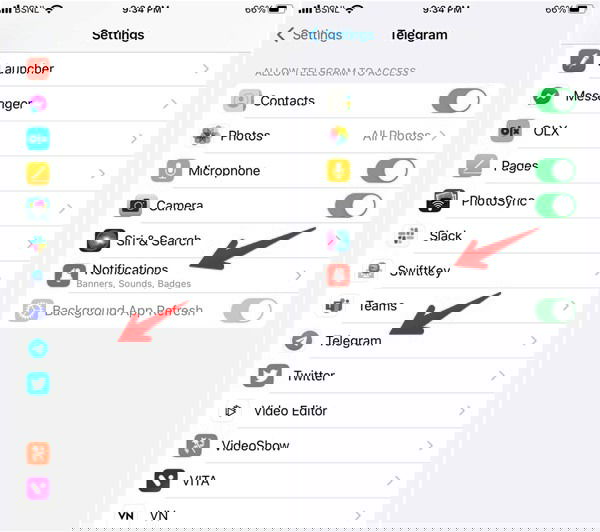 Настройки уведомлений приложения на iPhone