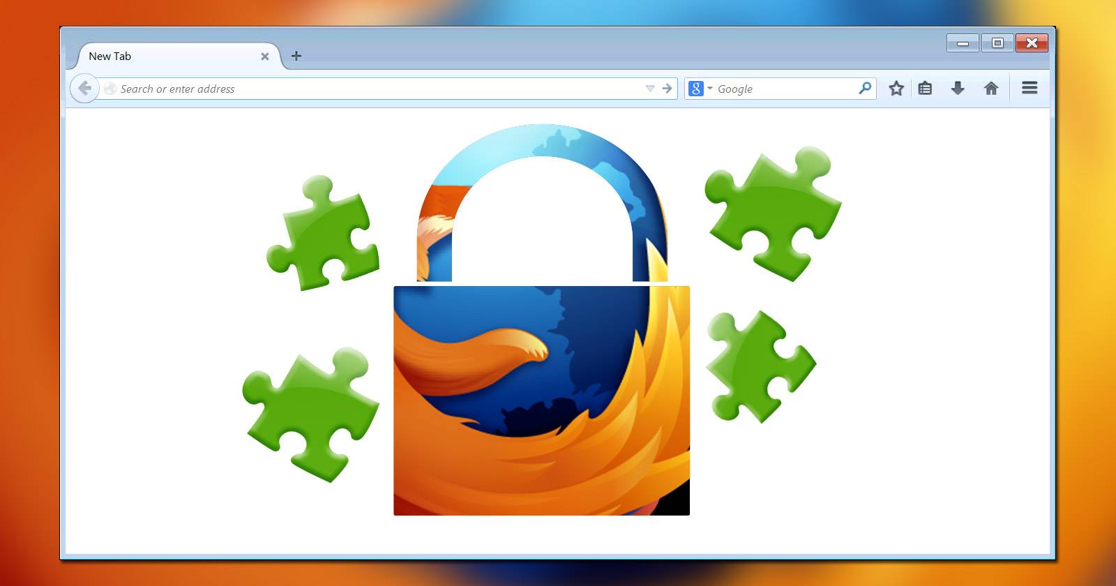 Логотип Firefox и визуализация безопасности браузера