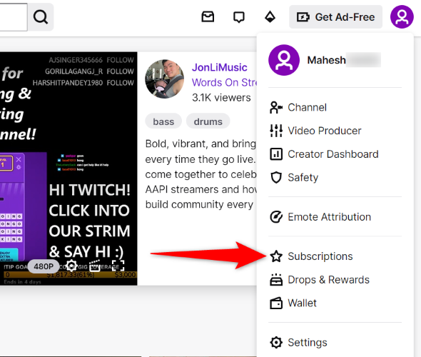 Как отменить подписку на Twitch — пошагово