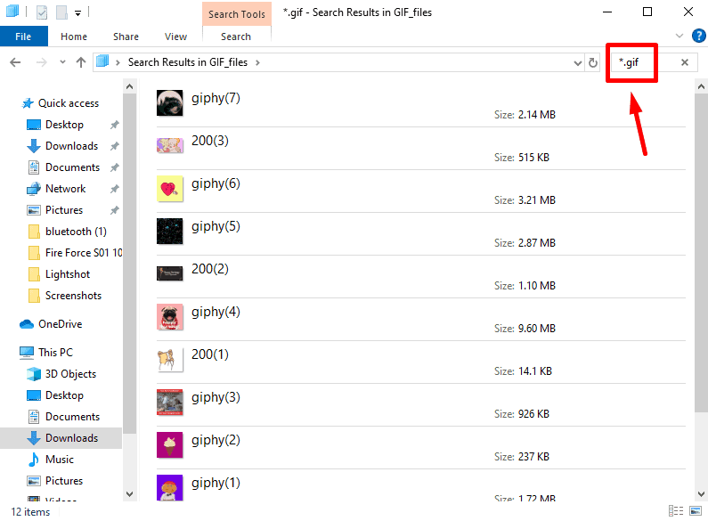 Поиск *.gif в сохранённой странице