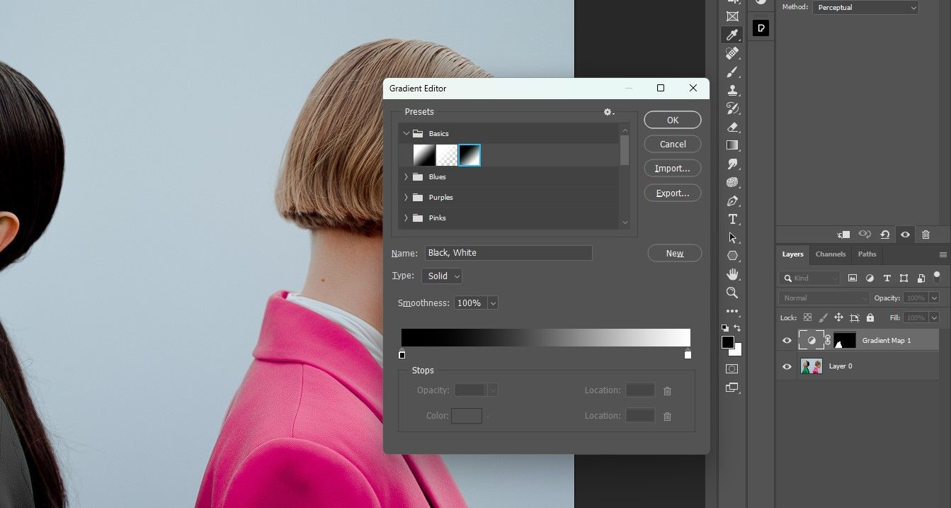 Шаг 6: Выберите предустановку Чёрно‑белый