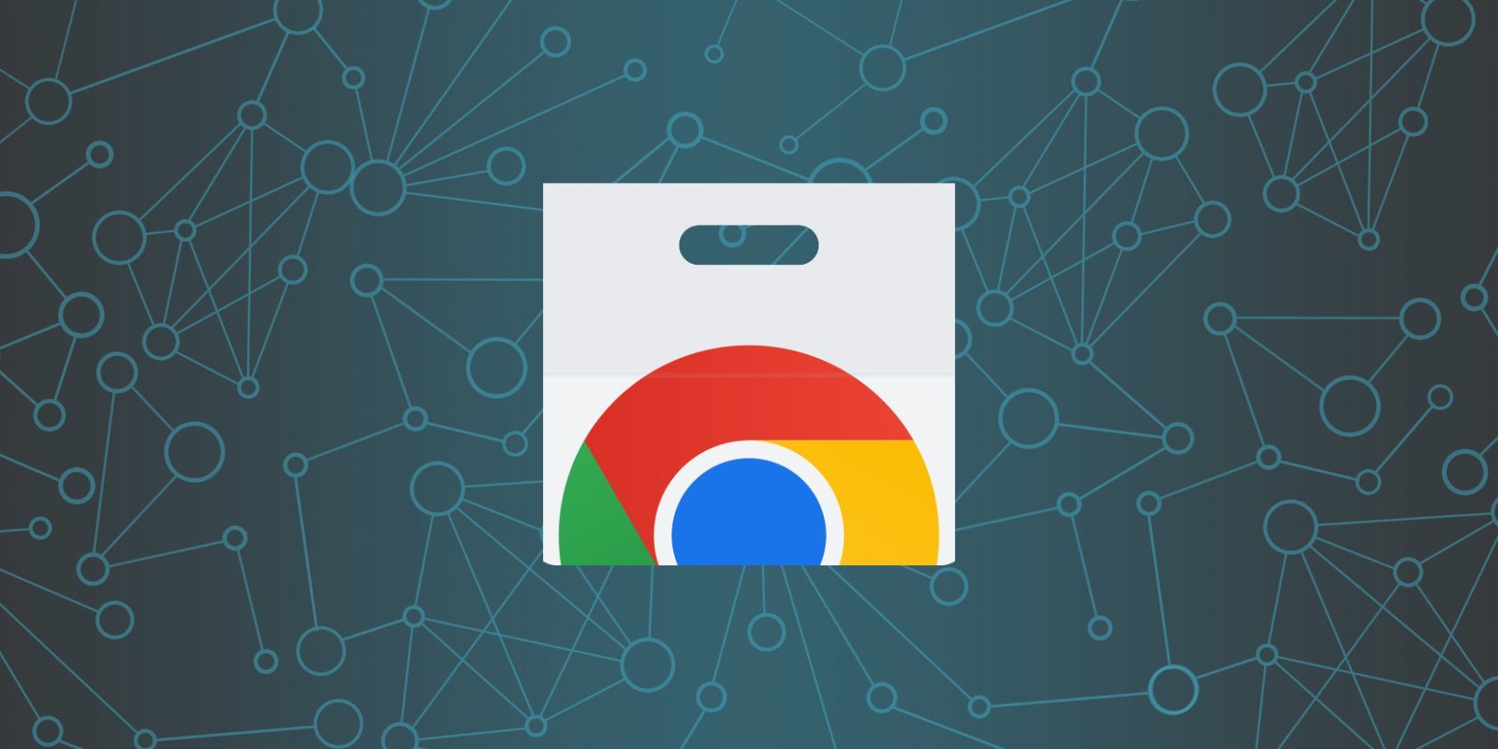 Логотип Chrome Web Store на техническом фоне