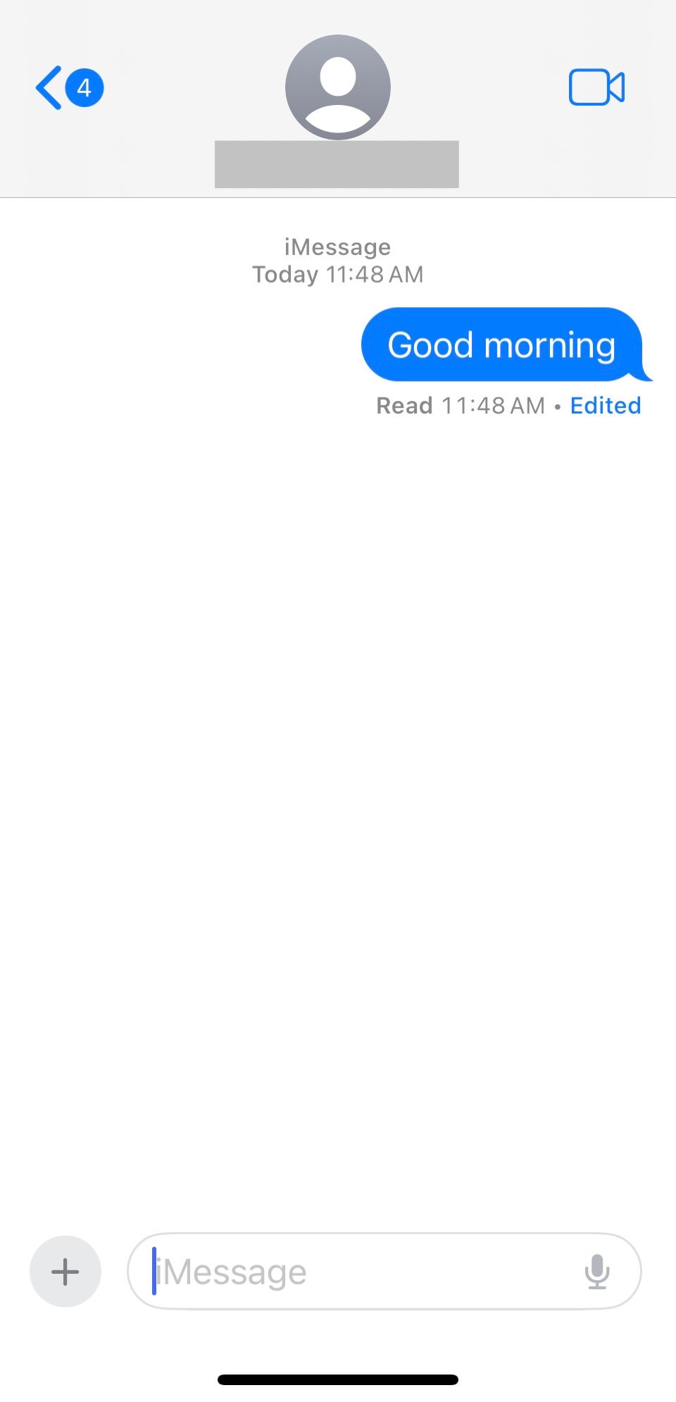 Отредактированное сообщение в iMessage