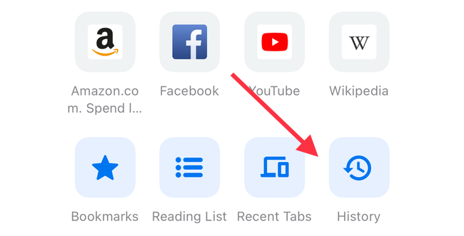 Иконка для перехода в историю на стартовой странице Chrome