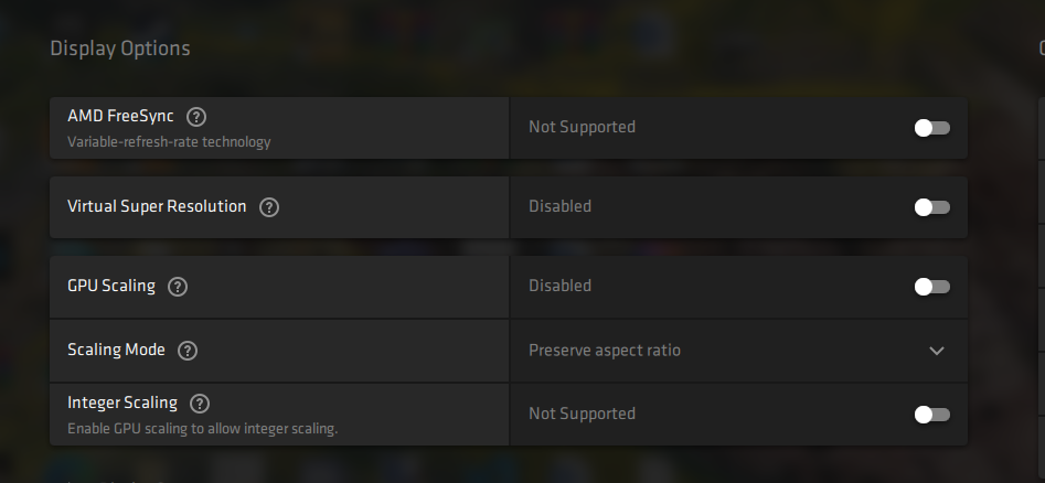 Панель настроек AMD