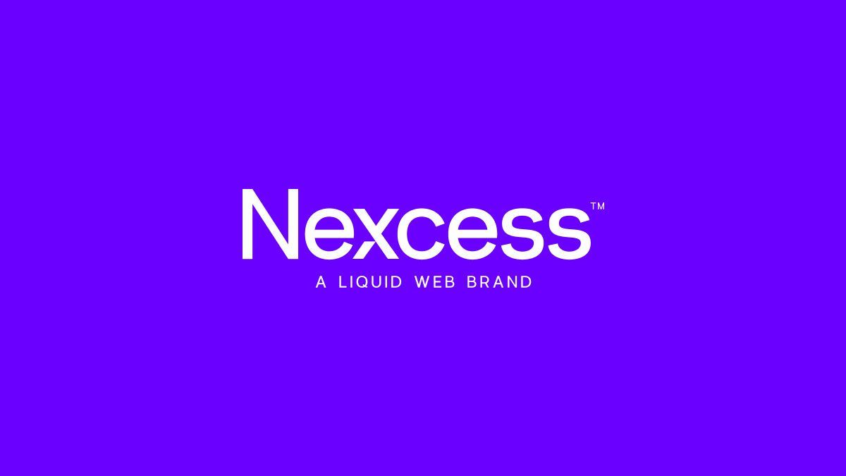 Логотип Nexcess на пурпурном фоне