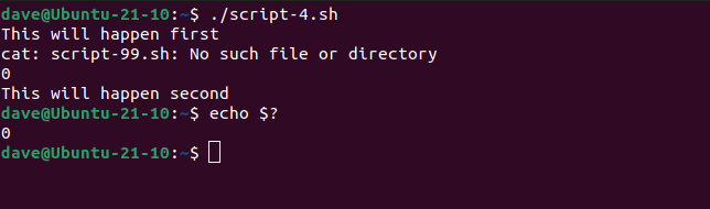 Запуск скрипта с ошибкой в цепочке пайпов.