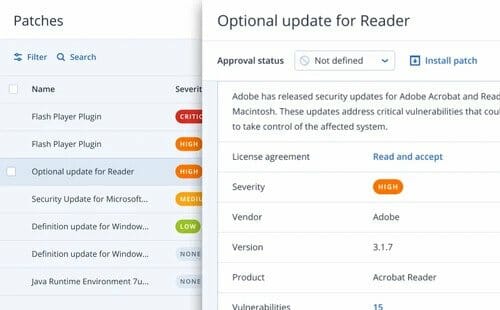 Снимок процесса патчинга с резервной копией перед установкой