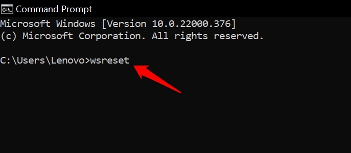 Очистка кеша Microsoft Store