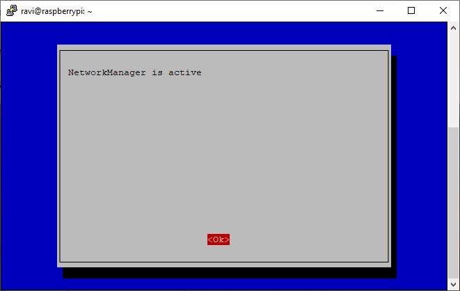состояние Network Manager на Raspberry Pi