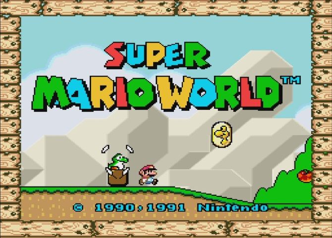 Скриншот эмулированной игры Super Mario World