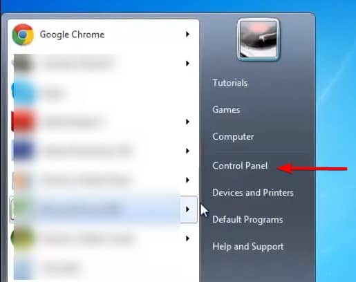 панель управления Windows 7