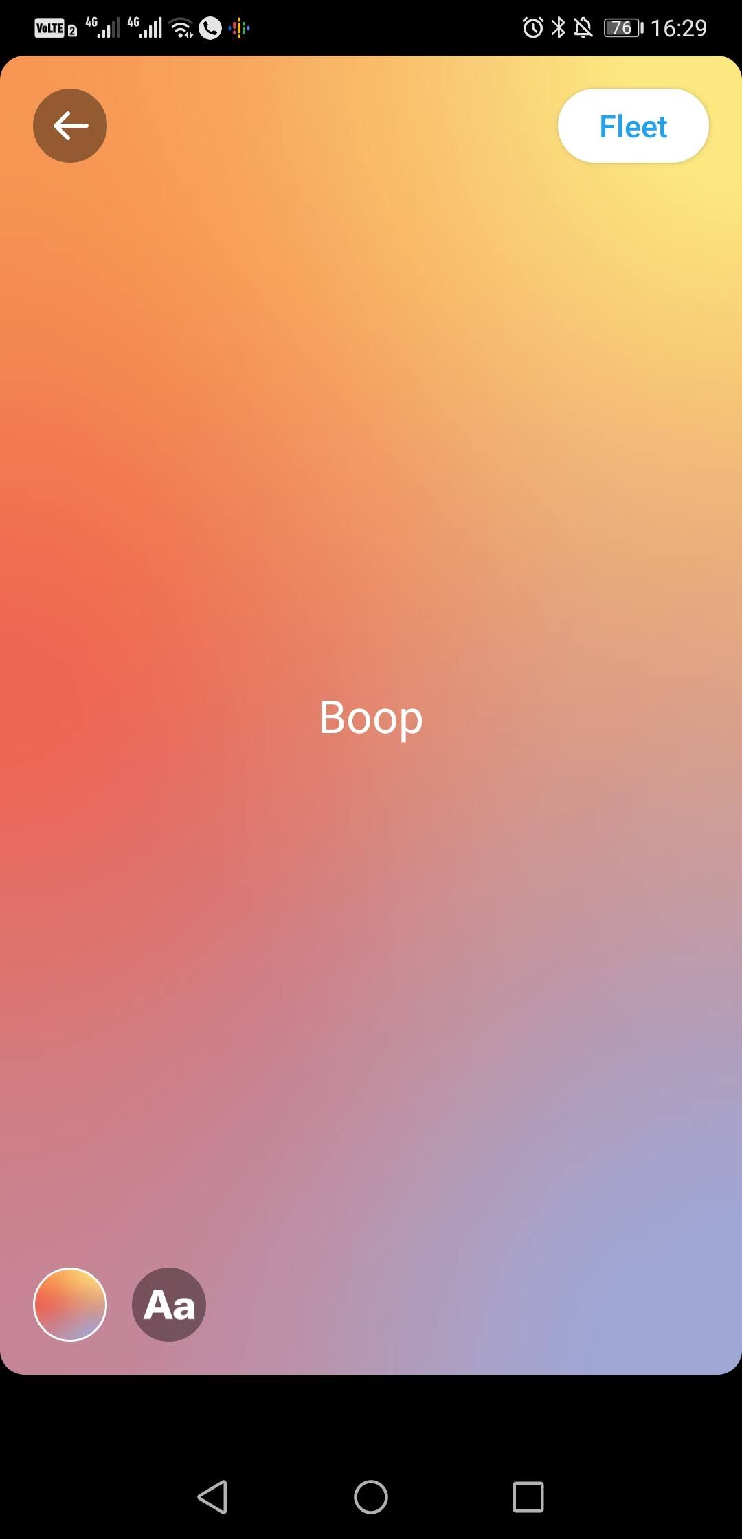 Изменение цвета фона Fleet