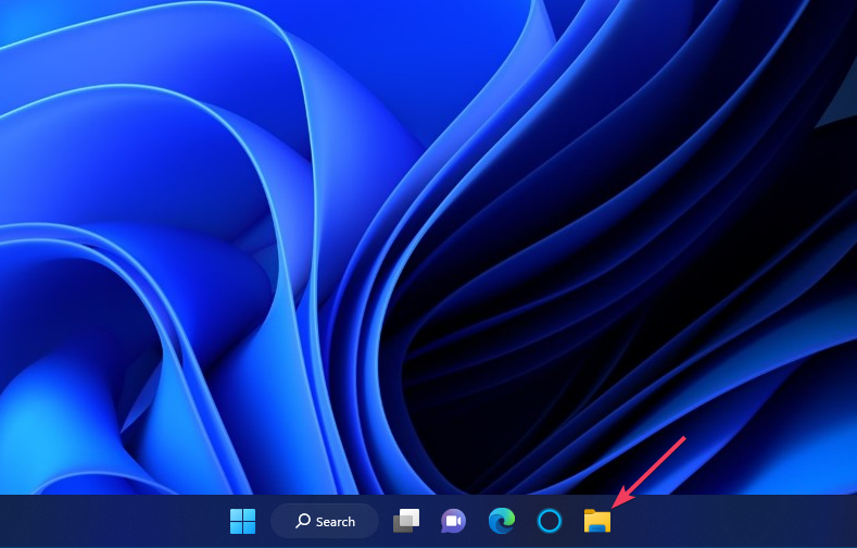 Кнопка Проводника на панели задач