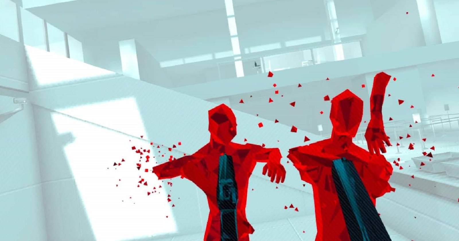 Скриншот из демо-версии SUPERHOT VR на Meta Quest 2.