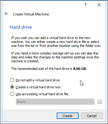 Создание виртуального диска