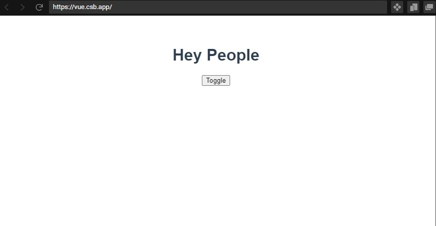 Скриншот: текст 'Hey People' и кнопка переключения