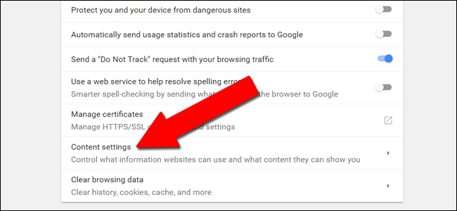 Настройки Chrome: раздел Конфиденциальность и безопасность и Параметры сайтов